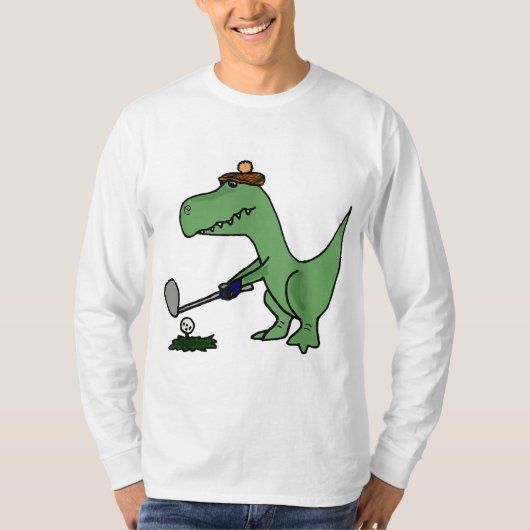 おもしろいTレックス遊ズゴルフ Tシャツ (正面)