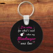 おもしろいT1D糖尿病型1型糖尿病認識度ギフトM キーホルダー (正面)