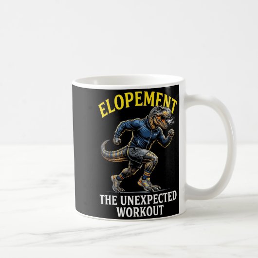 おもしろいT-Rexの逃走劇、予想外のトレーニング コーヒーマグカップ (右)