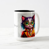 おもしろいTabbykin Detective Agency ツートーンマグカップ (正面右)