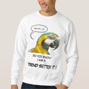 おもしろいTalking Parrot顔-Trending-Sweatshirt スウェットシャツ
