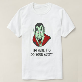 おもしろいTaxday Joke Vampire顔IRS監査ユーモアのある Tシャツ