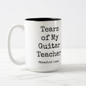 おもしろいTears of My Guitar先生 |ギター先生 ツートーンマグカップ (左)