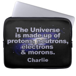 "おもしろいthe Universe"名前をカスタムするラップトップスリーブ ラップトップスリーブ