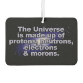 "おもしろいthe Universe"車の空気吹出し カーエアーフレッシュナー (裏面)