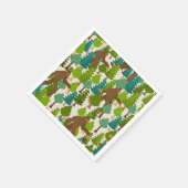 おもしろいThe Woods Cartoonの大きな足 スタンダードカクテルナプキン (角)