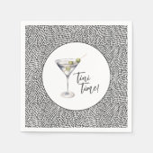 おもしろいTini Time Martiniカクテルパーティー スタンダードカクテルナプキン (正面)
