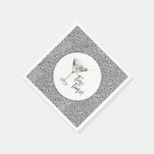 おもしろいTini Time Martiniカクテルパーティー スタンダードカクテルナプキン (角)