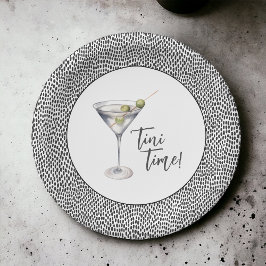 おもしろいTini Time Martiniカクテルパーティー ペーパープレート
