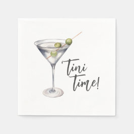 おもしろいTini Time Martiniカクテル スタンダードカクテルナプキン
