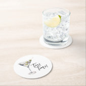 おもしろいTini Time Martiniカクテル ラウンドペーパーコースター (インサイチュ)