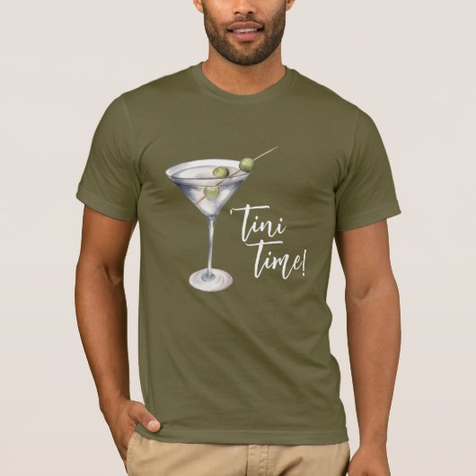 おもしろいTini Time Martiniカクテル Tシャツ (正面)