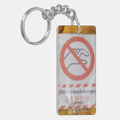 'おもしろいtouchマンゴー'の署名 キーホルダー (正面左)