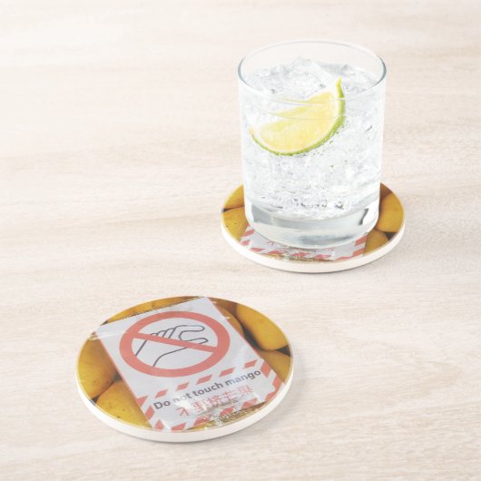 'おもしろいtouchマンゴー'の署名 コースター (側面)