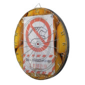 'おもしろいtouchマンゴー'の署名 ダーツボード (正面右)