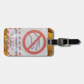 'おもしろいtouchマンゴー'の署名 ラゲッジタグ (正面横)