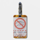 'おもしろいtouchマンゴー'の署名 ラゲッジタグ (裏面縦)