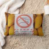 'おもしろいtouchマンゴー'の署名 ランバークッション (ブランケット)