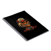 おもしろいTrumpkin Pumpkin Skeleton Make Halloween Gre ノートブック (右側)