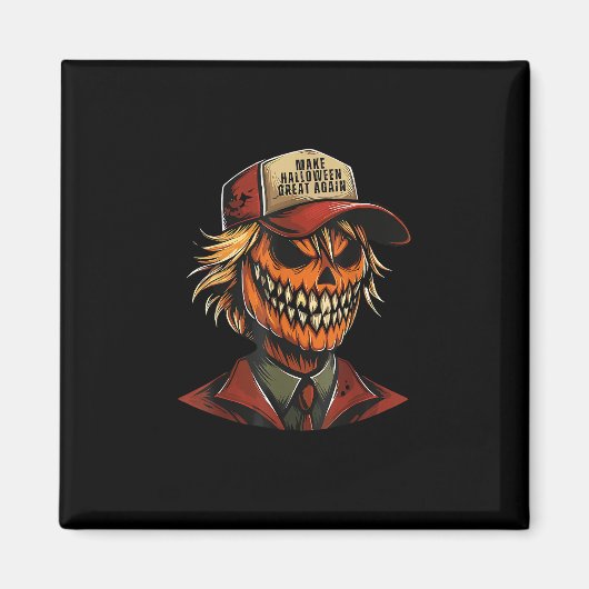 おもしろいTrumpkin Pumpkin Skeleton Make Halloween Gre マグネット (正面)