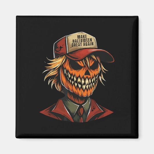 おもしろいTrumpkin Pumpkin Skeleton Make Halloween Gre マグネット (正面)