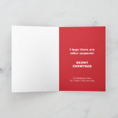 おもしろいTuxedo猫クリスマスカード カード (内部)