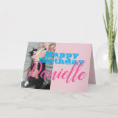 おもしろいTuxedo猫ハッピーバースデー女性名札 カード (正面)