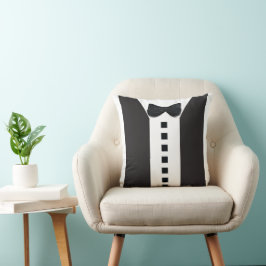 おもしろいTuxedo 🎩かわいいミニマルなエレガンス クッション