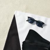 おもしろいTuxedo 🎩かわいいミニマルなエレガンス ビーチタオル (インサイチュ)