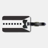 おもしろいTuxedo 🎩ブラックタイフォーマルプ ラゲッジタグ (裏面横)