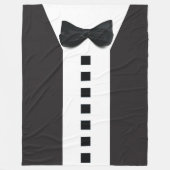 おもしろいTuxedo 🎩ミニマエレガントリスト フリースブランケット (正面)