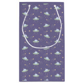 おもしろいUFO子供の誕生日パーティー抱き枕 スモールペーパーバッグ (裏面)