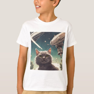 おもしろいUFO猫 Tシャツ