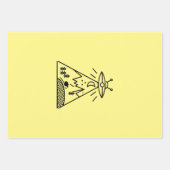 おもしろいUfo，エリア51,エイリアン奪取 ラッピングペーパーシート (正面)