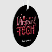 おもしろいUltrasound Tech Valentine's Dayアイディア オーナメント (正面)