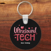 おもしろいUltrasound Tech Valentine's Dayアイディア キーホルダー (正面)