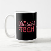 おもしろいUltrasound Tech Valentine's Dayアイディア コーヒーマグカップ (左)
