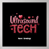 おもしろいUltrasound Tech Valentine's Dayアイディア ポスター (正面)