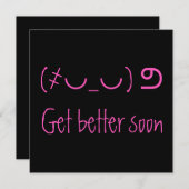 おもしろいunicodeピンクのカードが早く良くなる サンキューカード (正面/裏面)