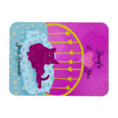 おもしろいValentine IパーソナライズされたハートFrom Cat マグネット (横)