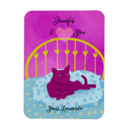 おもしろいValentine IパーソナライズされたハートFrom Cat マグネット