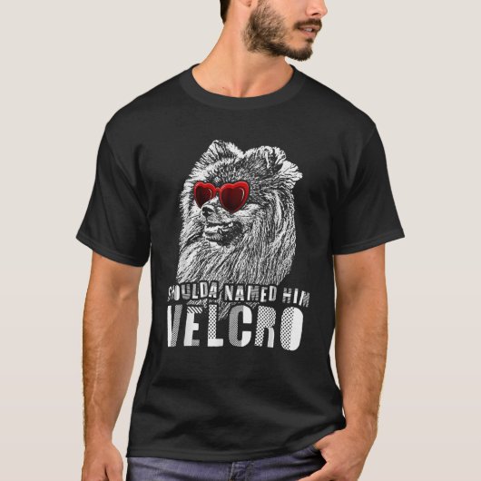 おもしろいVelcro German Spitz Dog Gift Tシャツ (正面)