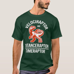 おもしろいVelociraptor Physics Math Daothan Journey Tシャツ