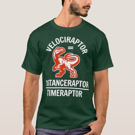 おもしろいVelociraptor Physics Math Daothan Journey Tシャツ (正面)