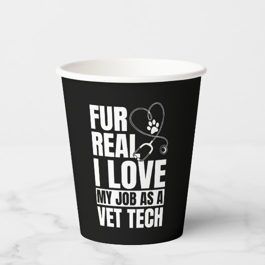 おもしろいVet Tech Pun 紙コップ (正面)