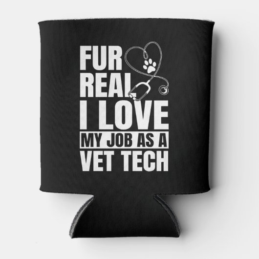 おもしろいVet Tech Pun 缶クーラー (正面)