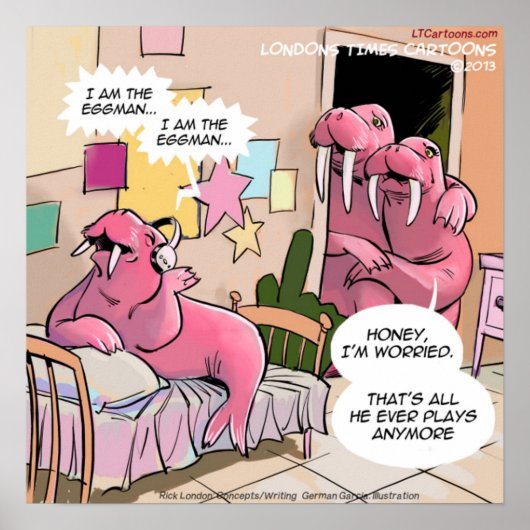 おもしろいWalrusのポスター ポスター (正面)