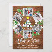 おもしろいWhat a Year Christmas Tree 6写真 シーズンカード (正面)