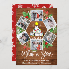 おもしろいWhat a Year Christmas Tree 6写真 シーズンカード