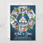 おもしろいWhat a Year Christmas Tree 6写真 シーズンカード (正面)